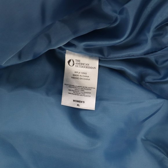 NWT women The American outdoorsman Blue soft puffer jacket XL - Picture 11 of 16